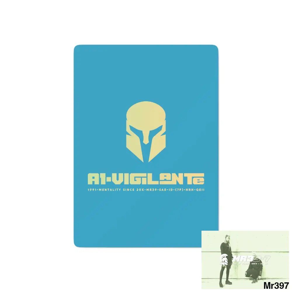 A1-Vigilante Sparta Custom Poker Cards 2.47’’ x 3.47’’ / White / Semi Glossy Paper products