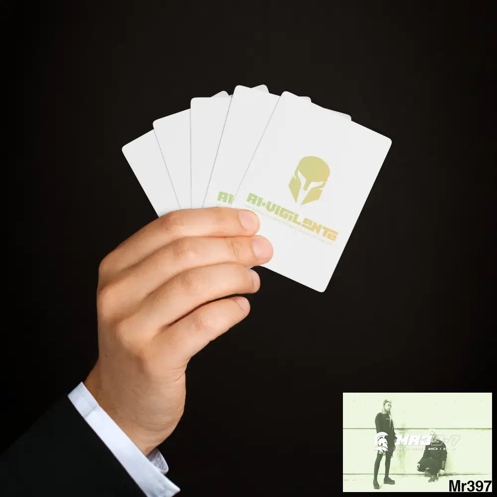 A1-Vigilante Sparta Custom Poker Cards 2.47’’ x 3.47’’ / White / Semi Glossy Paper products