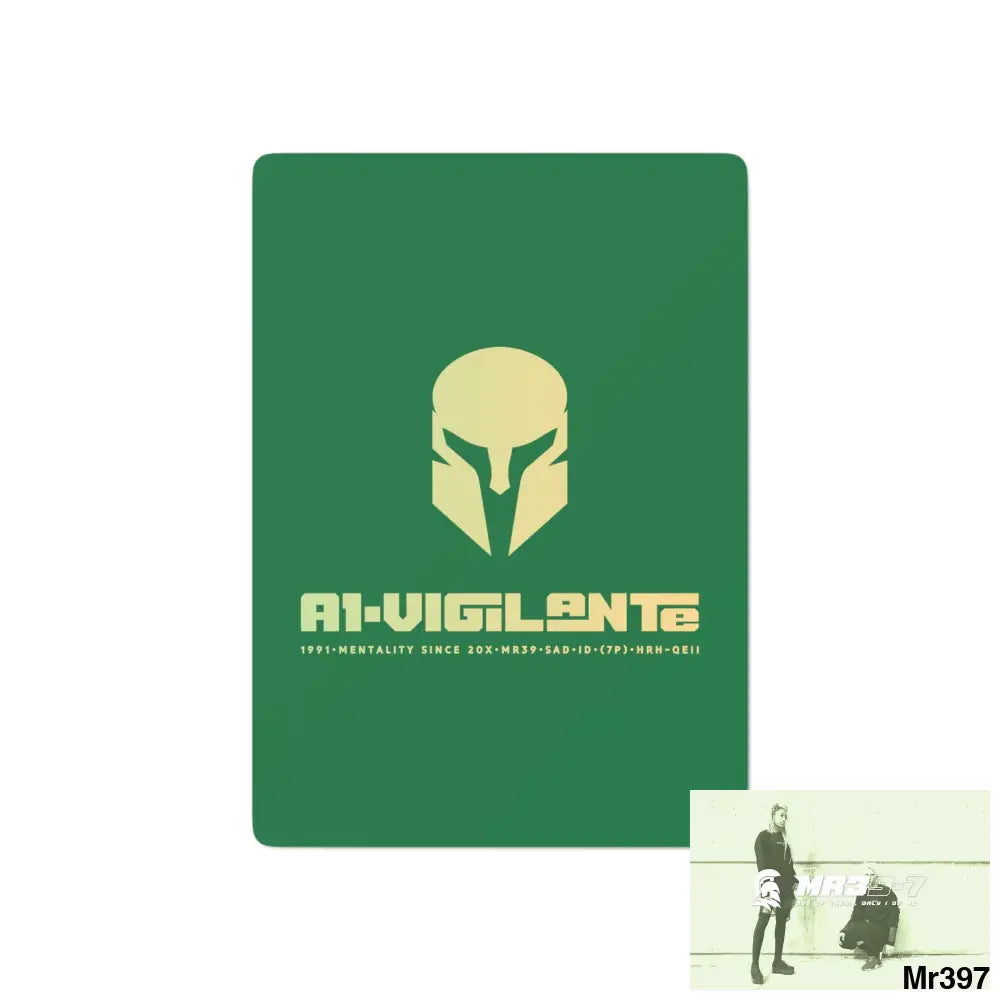 A1-Vigilante Sparta Custom Poker Cards 2.47’’ x 3.47’’ / White / Semi Glossy Paper products