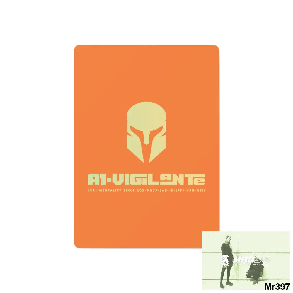 A1-Vigilante Sparta Custom Poker Cards 2.47’’ x 3.47’’ / White / Semi Glossy Paper products