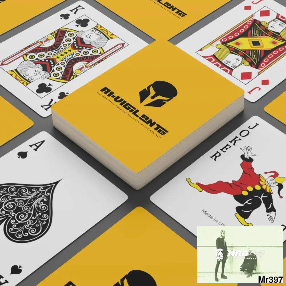A1-Vigilante Sparta Custom Poker Cards 2.47’’ x 3.47’’ / White / Semi Glossy Paper products