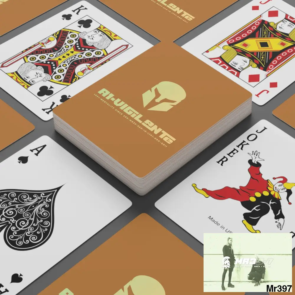 A1-Vigilante Sparta Custom Poker Cards 2.47’’ x 3.47’’ / White / Semi Glossy Paper products