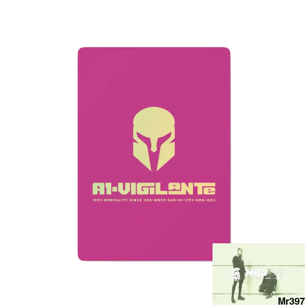 A1-Vigilante Sparta Custom Poker Cards 2.47’’ x 3.47’’ / White / Semi Glossy Paper products