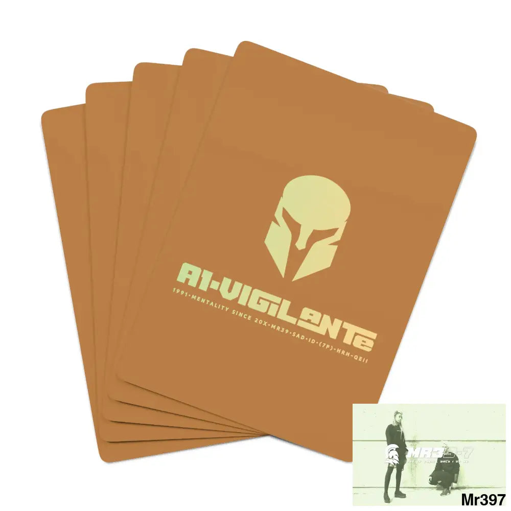 A1-Vigilante Sparta Custom Poker Cards 2.47’’ x 3.47’’ / White / Semi Glossy Paper products