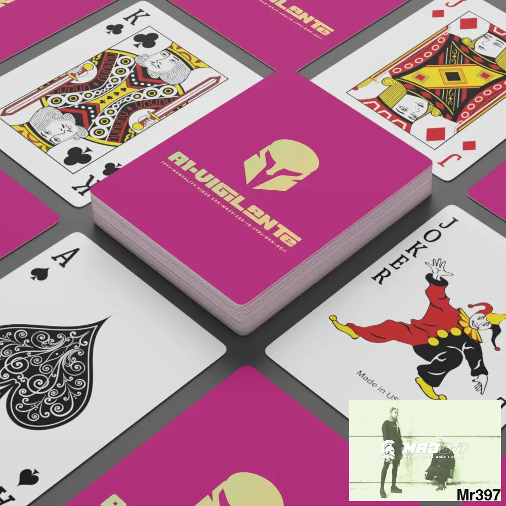 A1-Vigilante Sparta Custom Poker Cards 2.47’’ x 3.47’’ / White / Semi Glossy Paper products