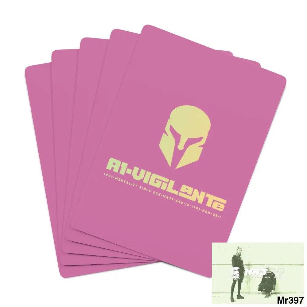 A1-Vigilante Sparta Custom Poker Cards 2.47’’ x 3.47’’ / White / Semi Glossy Paper products