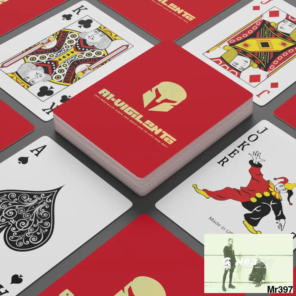A1-Vigilante Sparta Custom Poker Cards 2.47’’ x 3.47’’ / White / Semi Glossy Paper products