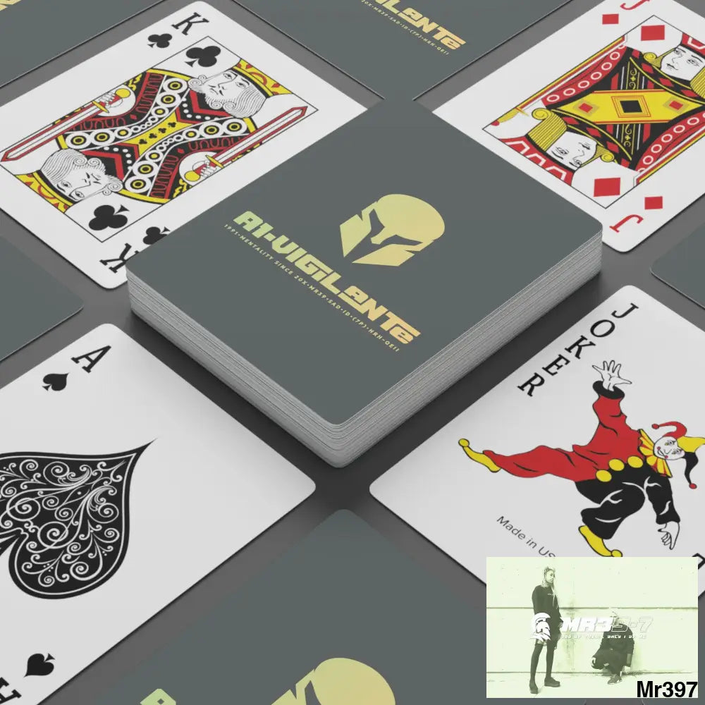 A1-Vigilante Sparta Custom Poker Cards 2.47’’ x 3.47’’ / White / Semi Glossy Paper products