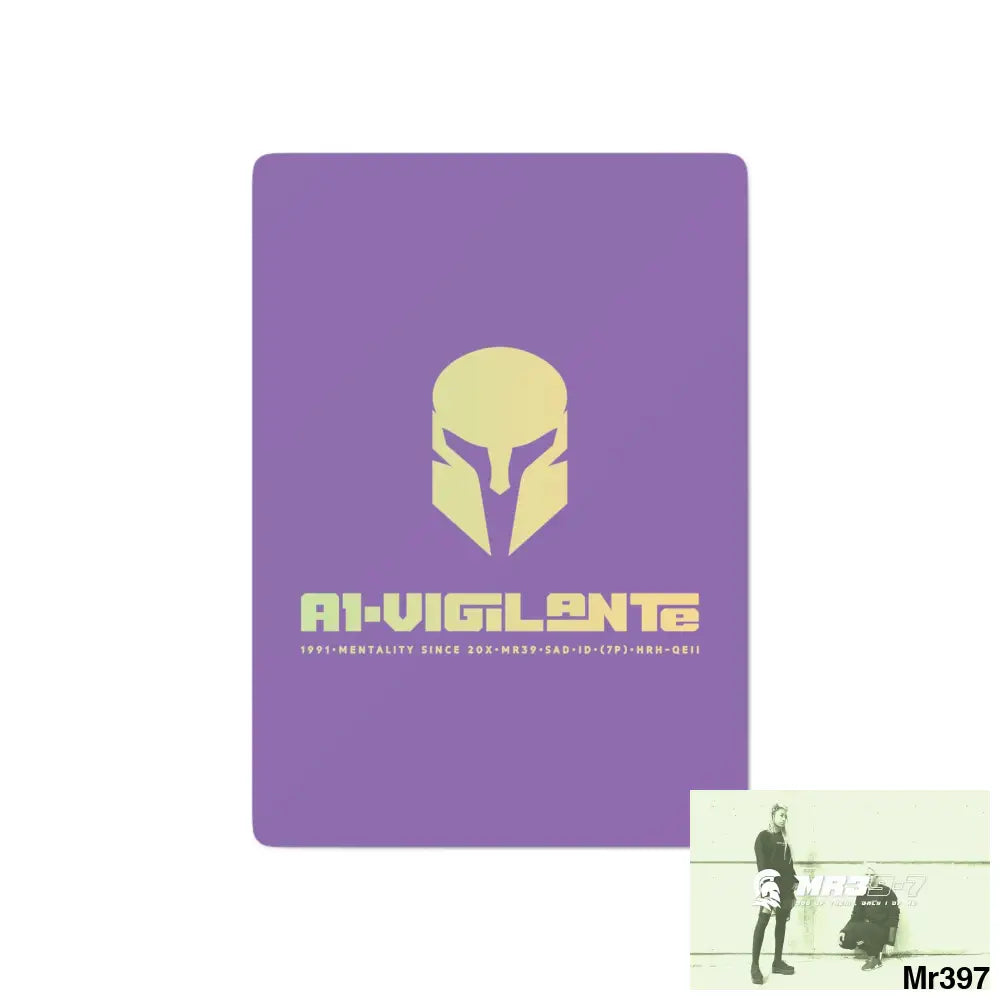 A1-Vigilante Sparta Custom Poker Cards 2.47’’ x 3.47’’ / White / Semi Glossy Paper products