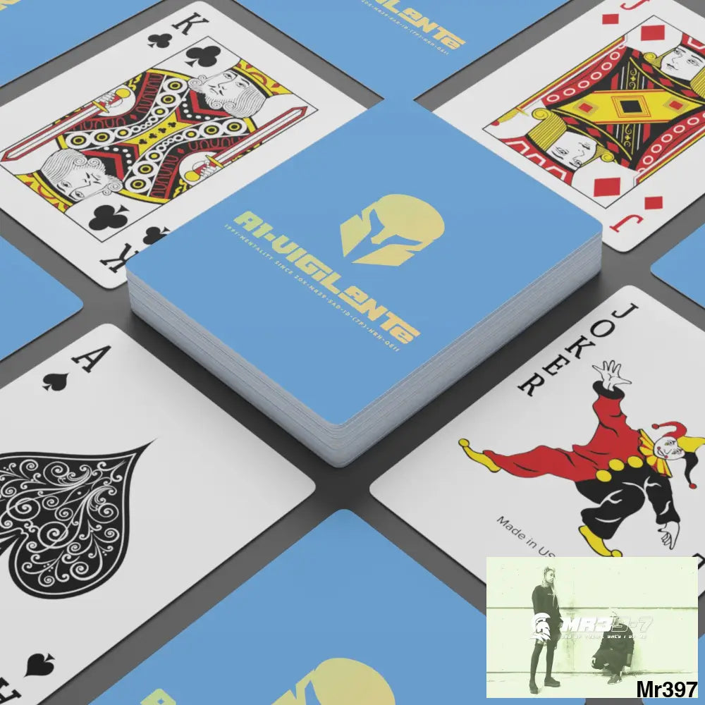A1-Vigilante Sparta Custom Poker Cards 2.47’’ x 3.47’’ / White / Semi Glossy Paper products
