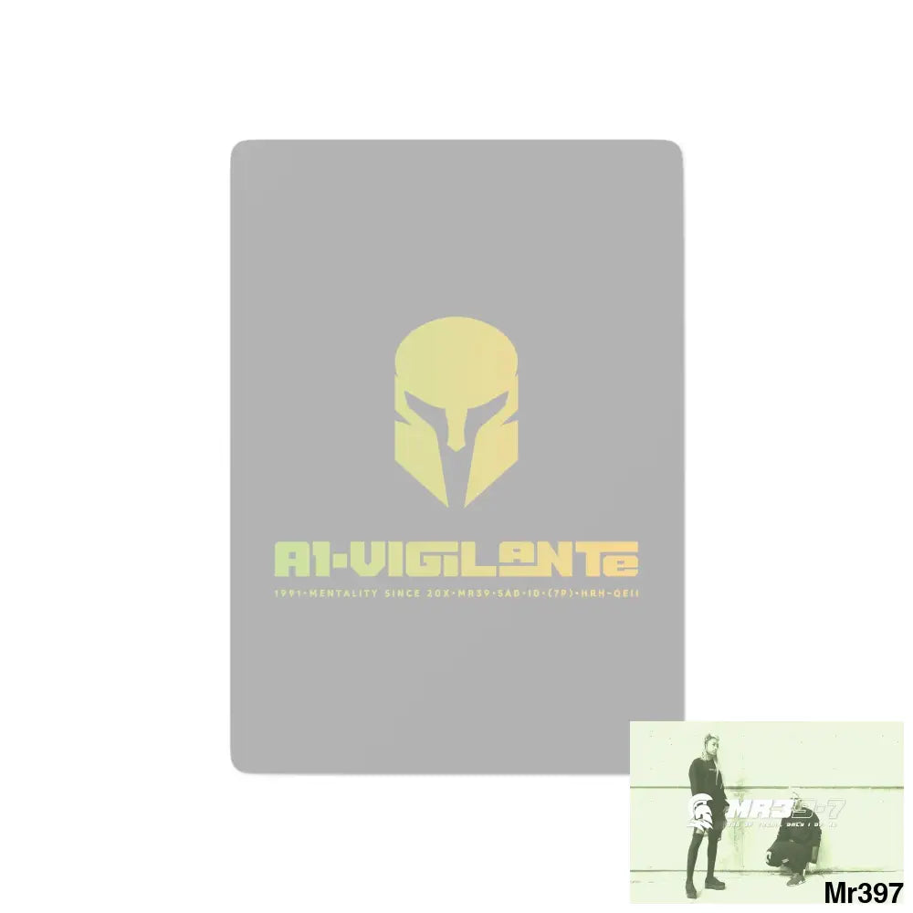 A1-Vigilante Sparta Custom Poker Cards 2.47’’ x 3.47’’ / White / Semi Glossy Paper products