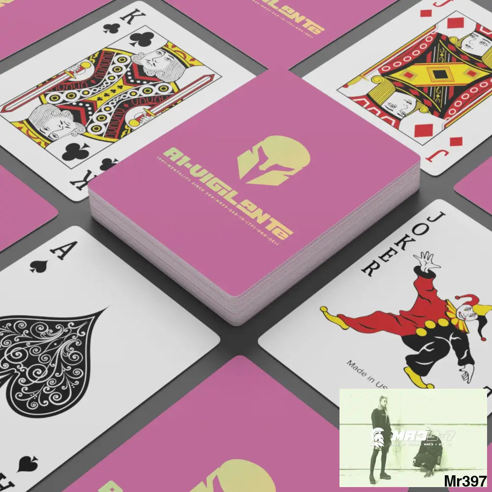 A1-Vigilante Sparta Custom Poker Cards 2.47’’ x 3.47’’ / White / Semi Glossy Paper products