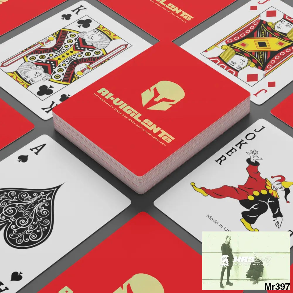A1-Vigilante Sparta Custom Poker Cards 2.47’’ x 3.47’’ / White / Semi Glossy Paper products