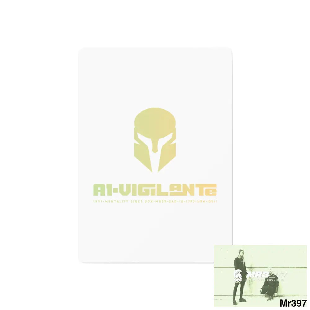 A1-Vigilante Sparta Custom Poker Cards 2.47’’ x 3.47’’ / White / Semi Glossy Paper products