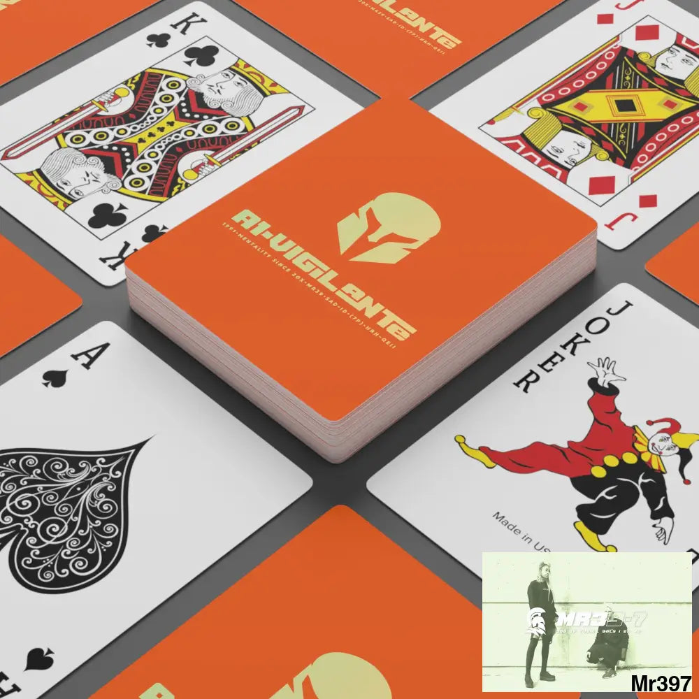 A1-Vigilante Sparta Custom Poker Cards 2.47’’ x 3.47’’ / White / Semi Glossy Paper products