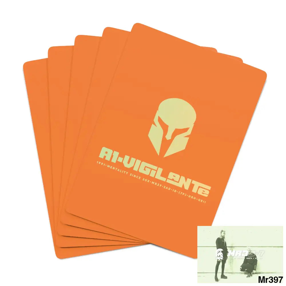 A1-Vigilante Sparta Custom Poker Cards 2.47’’ x 3.47’’ / White / Semi Glossy Paper products