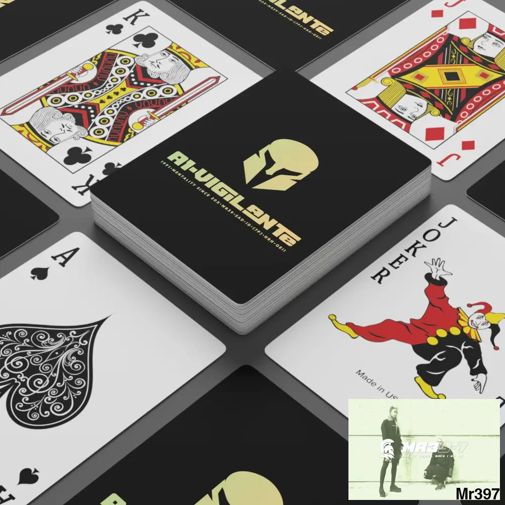 A1-Vigilante Sparta Custom Poker Cards 2.47’’ x 3.47’’ / White / Semi Glossy Paper products
