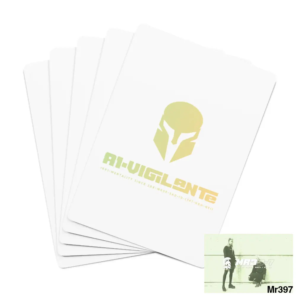 A1-Vigilante Sparta Custom Poker Cards 2.47’’ x 3.47’’ / White / Semi Glossy Paper products