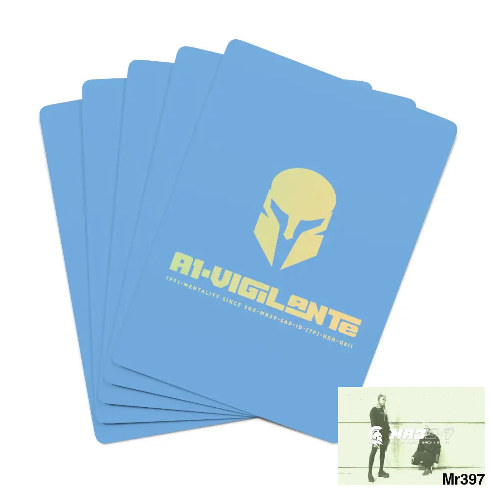 A1-Vigilante Sparta Custom Poker Cards 2.47’’ x 3.47’’ / White / Semi Glossy Paper products