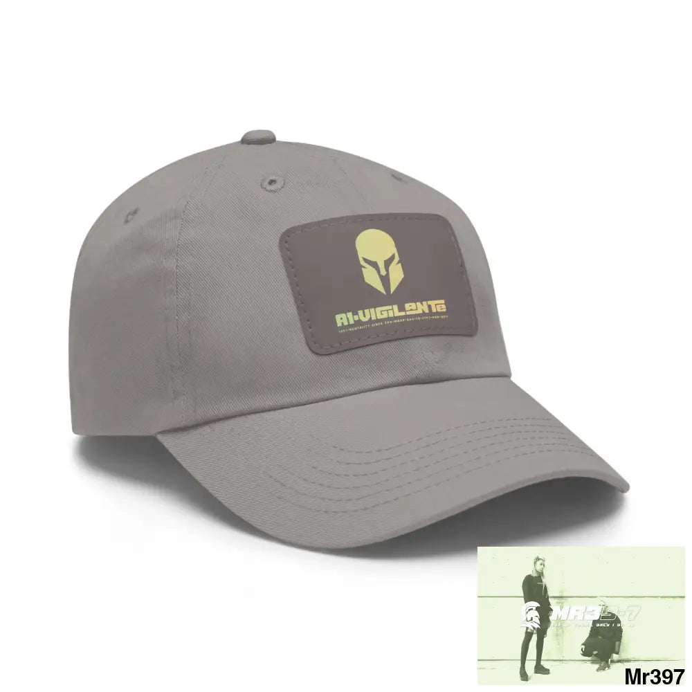 A1•Vigilante Sparta Dad Hat with Leather Patch (Rectangle) Hats
