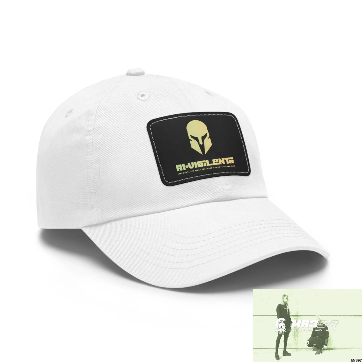 A1•Vigilante Sparta Dad Hat with Leather Patch (Rectangle) Hats