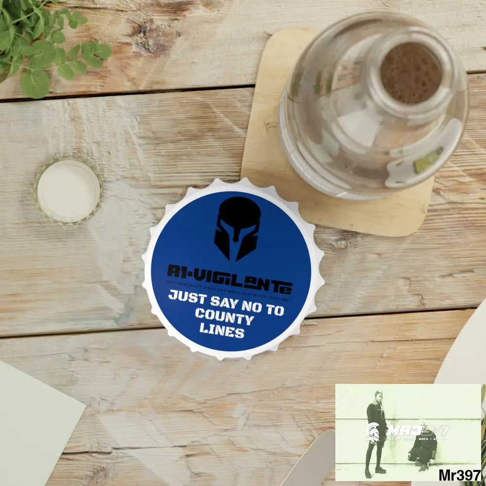 A1- Vigilante Sparta Edition Just Say No To County Lines Bottle Opener One size / White Accessories