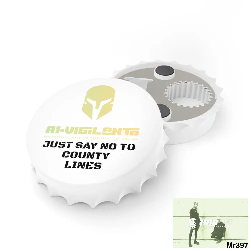 A1- Vigilante Sparta Edition Just Say No To County Lines Bottle Opener One size / White Accessories