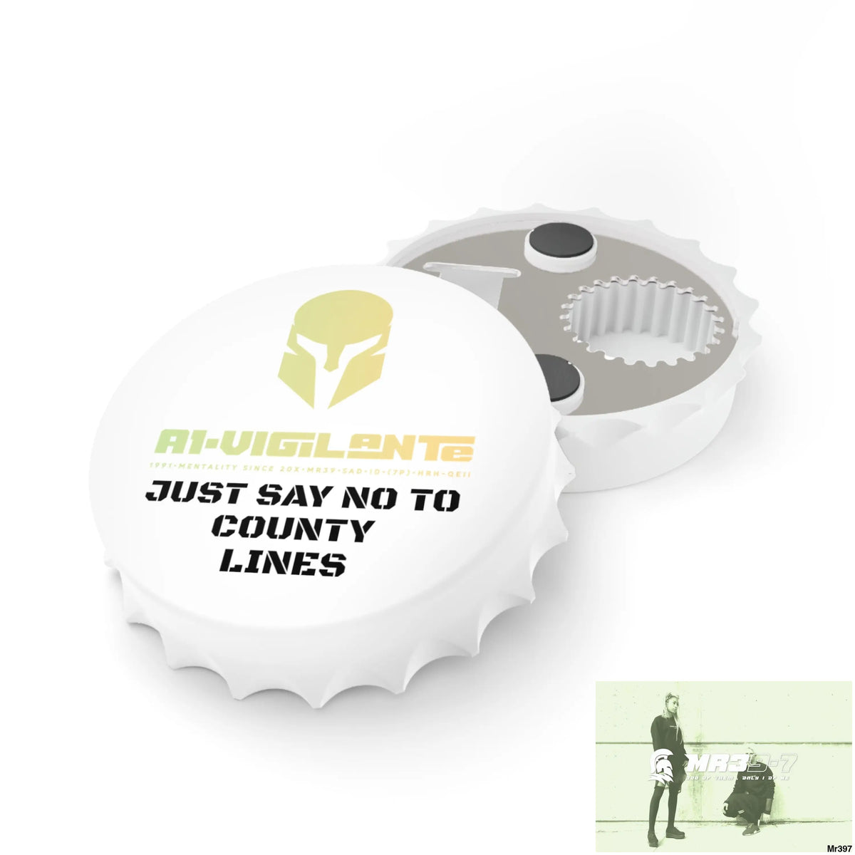 A1- Vigilante Sparta Edition Just Say No To County Lines Bottle Opener One size / White Accessories