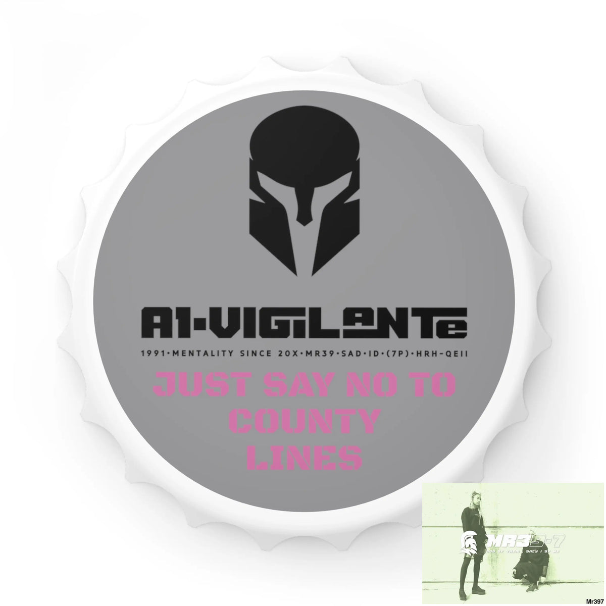 A1- Vigilante Sparta Edition Just Say No To County Lines Bottle Opener One size / White Accessories