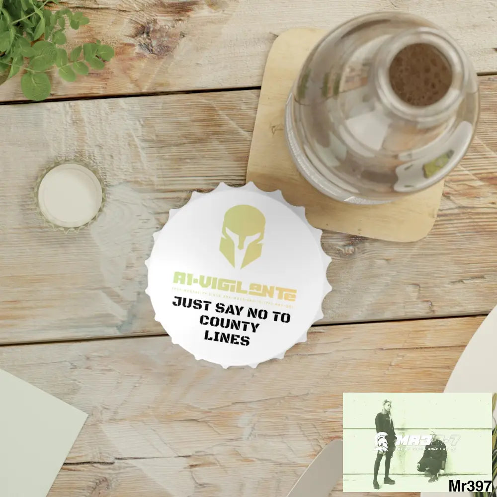 A1- Vigilante Sparta Edition Just Say No To County Lines Bottle Opener One size / White Accessories