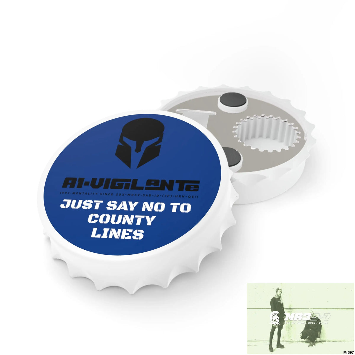 A1- Vigilante Sparta Edition Just Say No To County Lines Bottle Opener One size / White Accessories