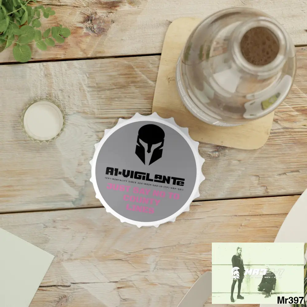 A1- Vigilante Sparta Edition Just Say No To County Lines Bottle Opener One size / White Accessories