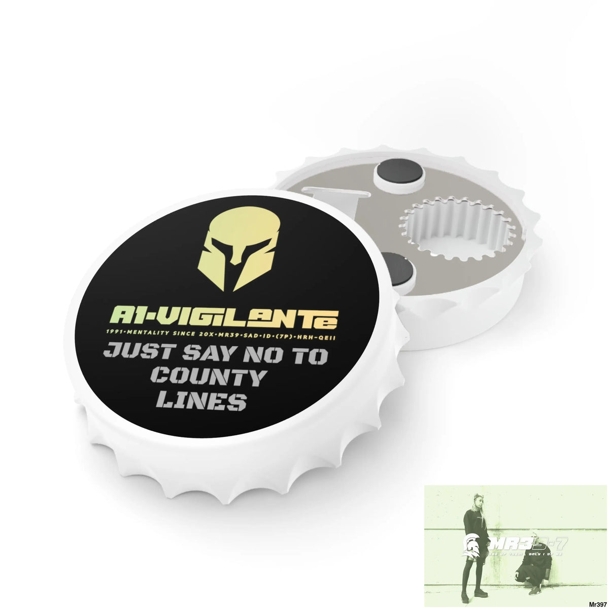 A1- Vigilante Sparta Edition Just Say No To County Lines Bottle Opener One size / White Accessories