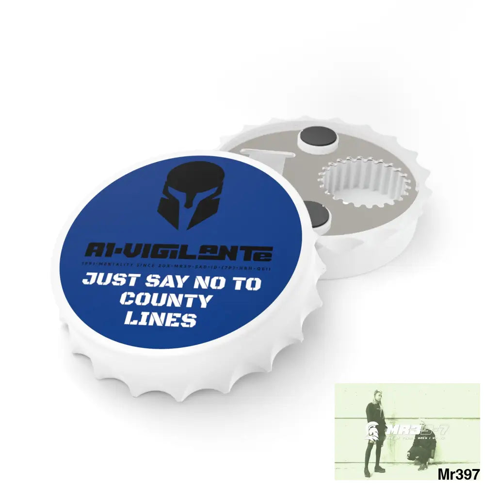 A1- Vigilante Sparta Edition Just Say No To County Lines Bottle Opener One size / White Accessories