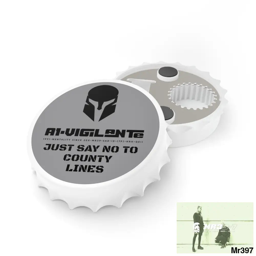 A1- Vigilante Sparta Edition Just Say No To County Lines Bottle Opener One size / White Accessories