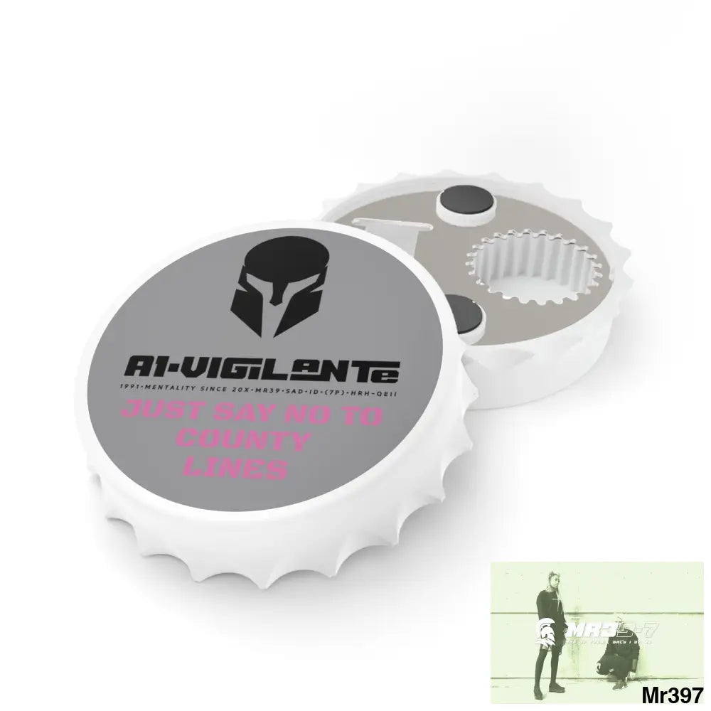 A1- Vigilante Sparta Edition Just Say No To County Lines Bottle Opener One size / White Accessories