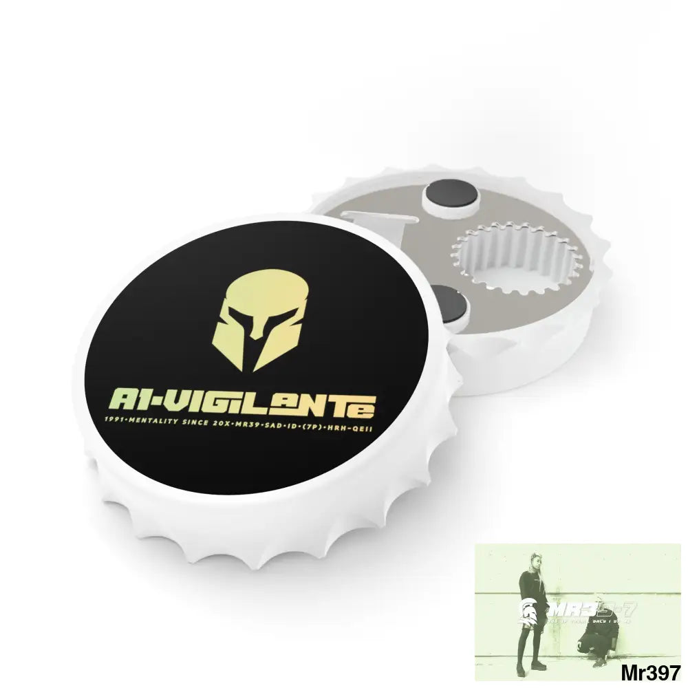A1- Vigilante Sparta Edition Magnetic Bottle Opener One size / White Accessories