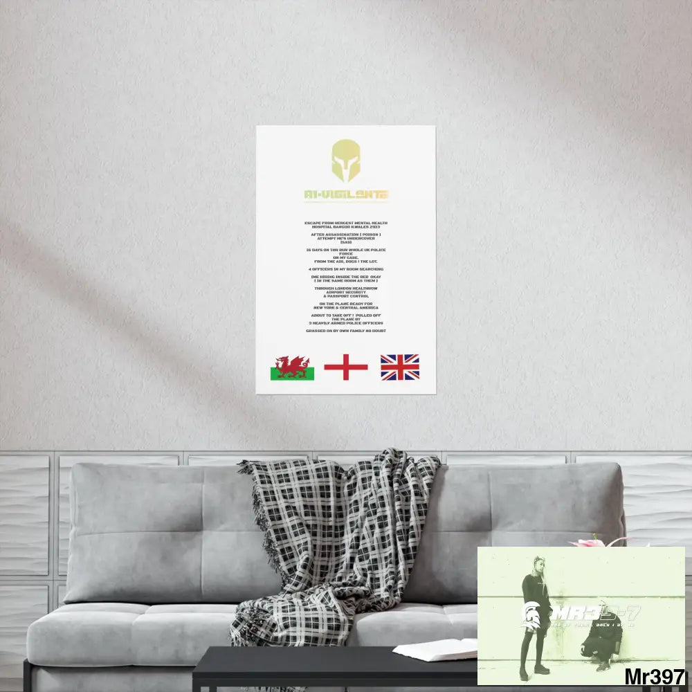 A1-Vigilante Sparta Escape from Hergest MH Hospital 2013 Matte Vertical Posters Poster