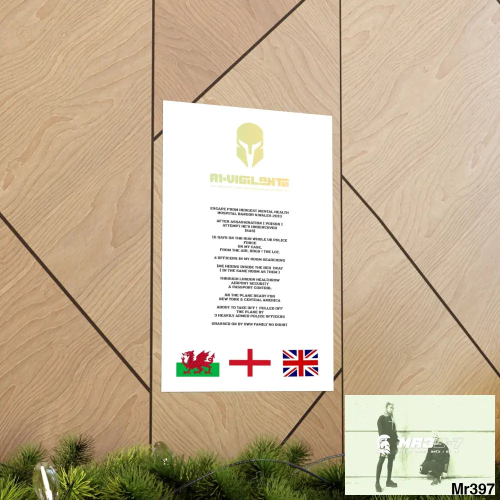 A1-Vigilante Sparta Escape from Hergest MH Hospital 2013 Matte Vertical Posters Poster