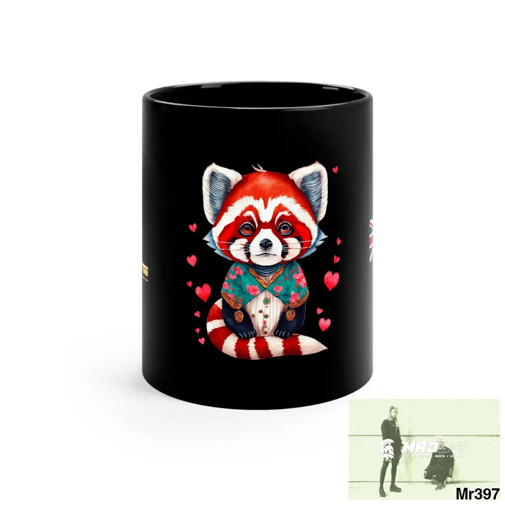 A1-Vigilante Sparta GBR Valentine’s Day Cute Red Panda 11oz Black Mug 11oz Mug