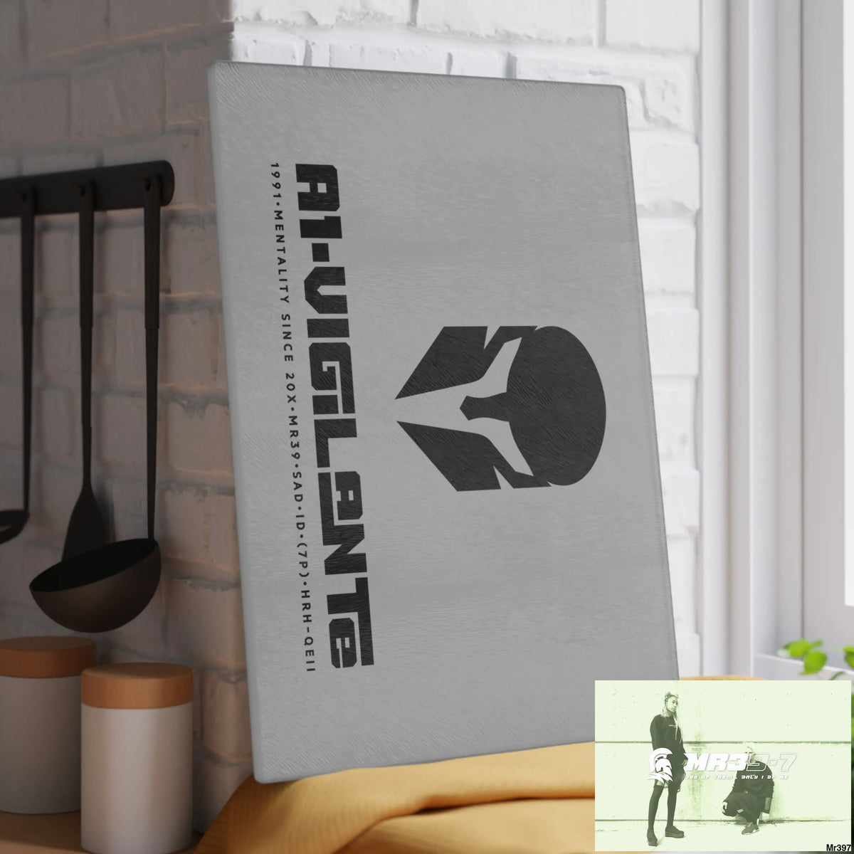 A1- Vigilante Sparta Glass Cutting Board 11’’ x 15’’ / Rectangle Home Decor