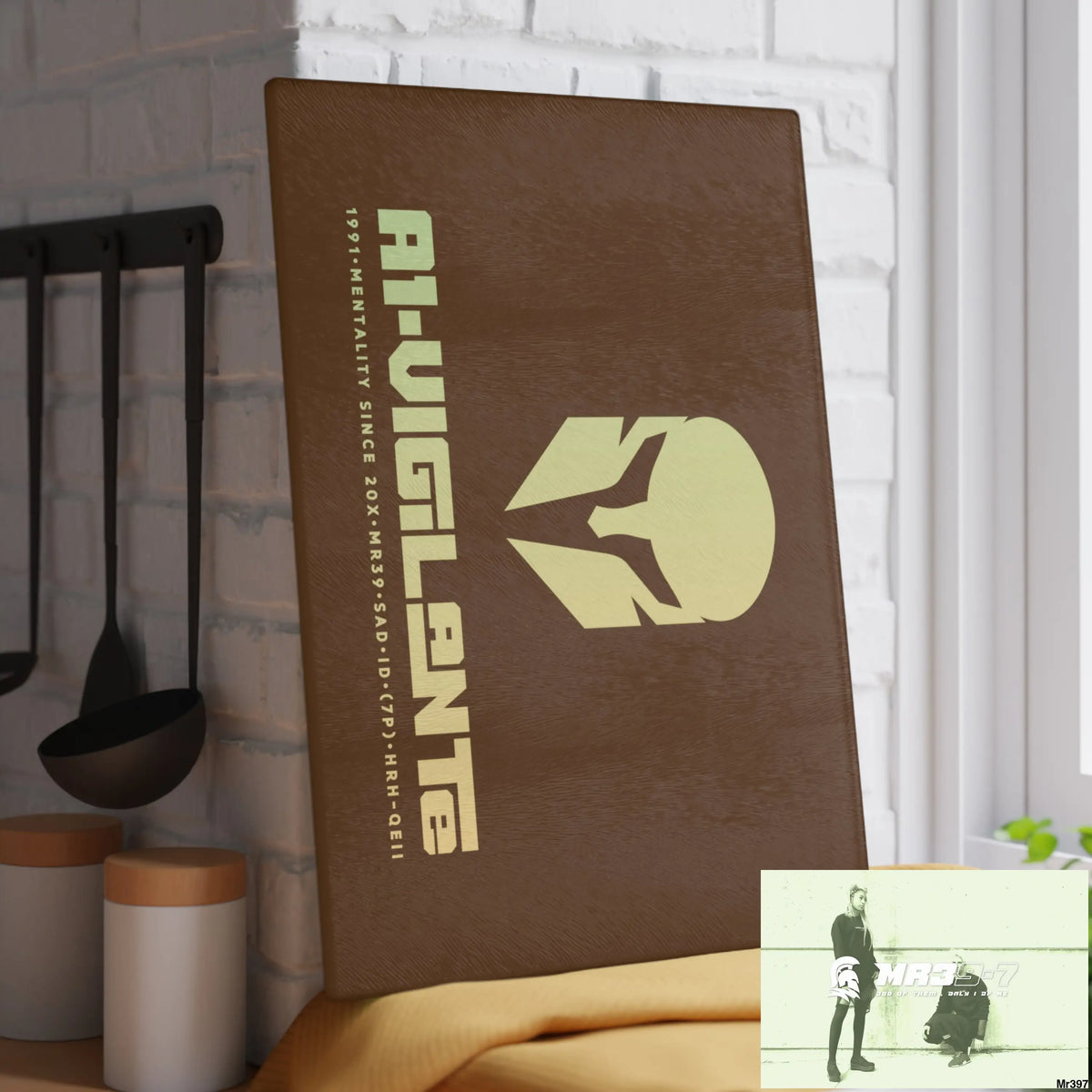 A1- Vigilante -Sparta Glass Cutting Board 11’’ x 15’’ / Rectangle Home Decor