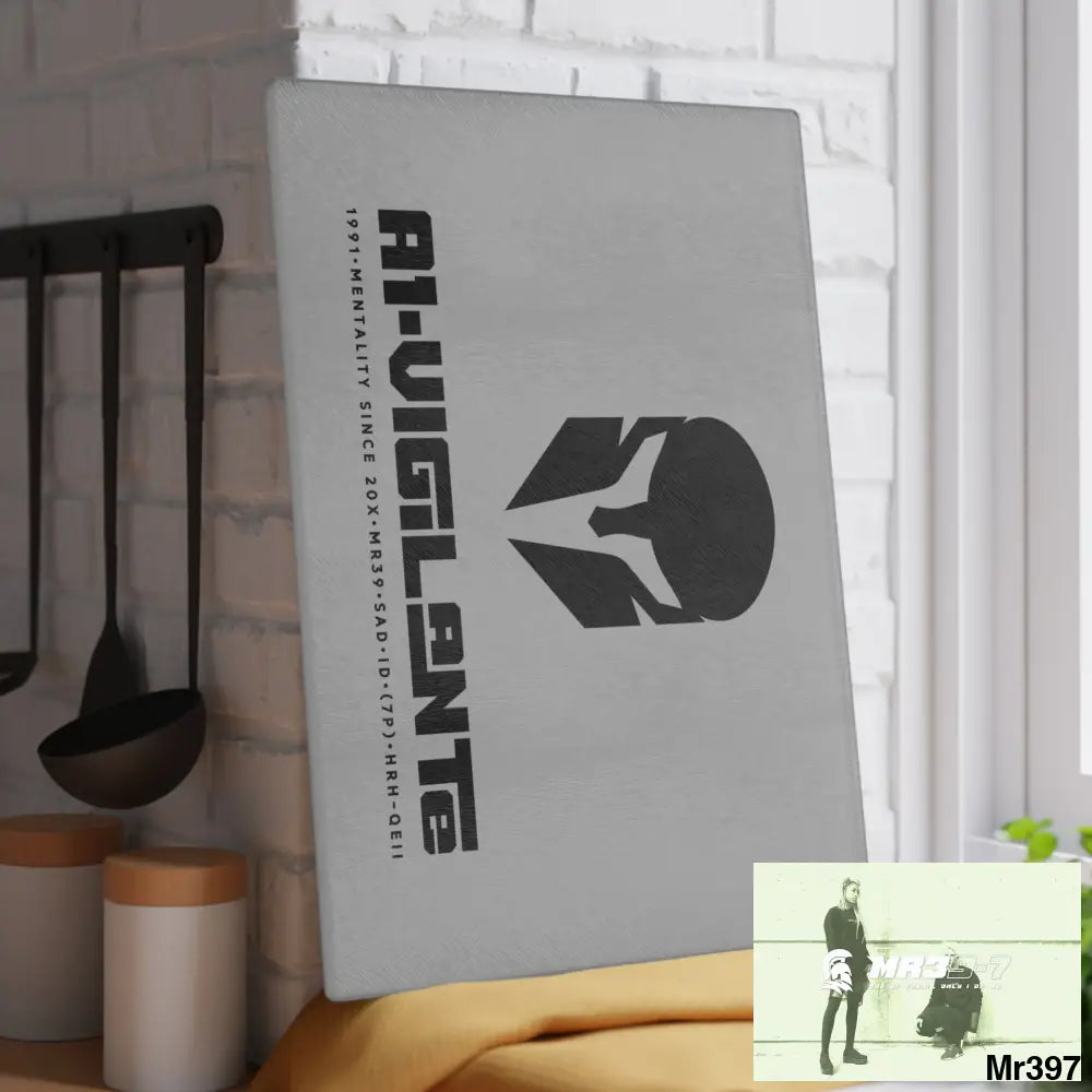 A1- Vigilante Sparta Glass Cutting Board 11’’ x 15’’ / Rectangle Home Decor