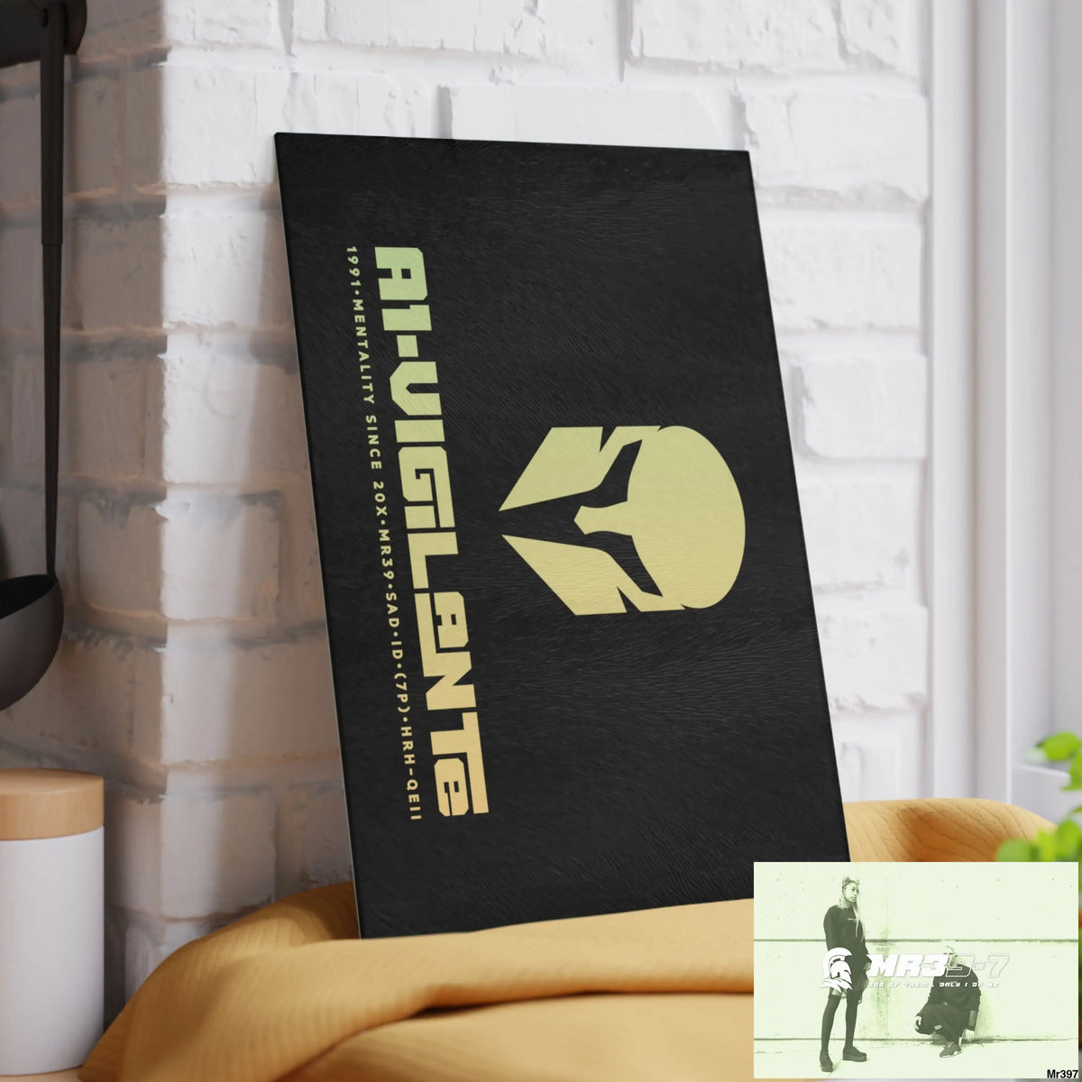 A1- Vigilante -Sparta Glass Cutting Board 8’’ x 11’’ / Rectangle Home Decor
