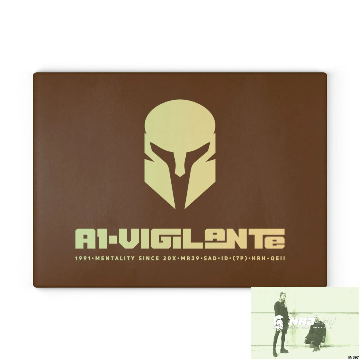 A1- Vigilante -Sparta Glass Cutting Board Home Decor