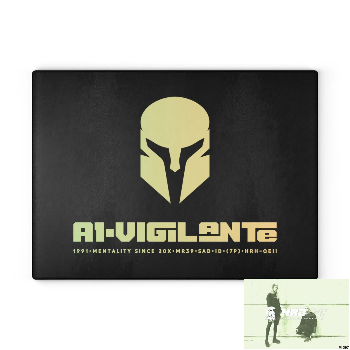 A1- Vigilante -Sparta Glass Cutting Board Home Decor