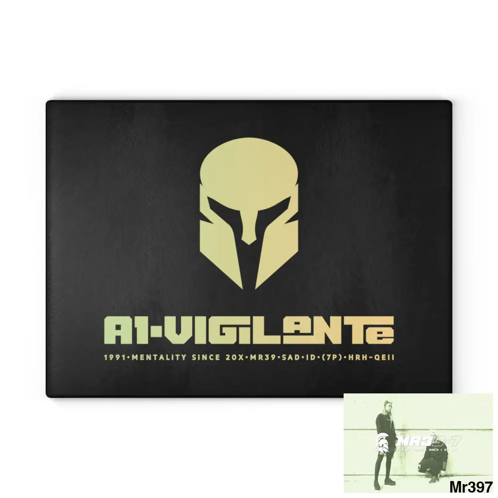 A1- Vigilante -Sparta Glass Cutting Board Home Decor