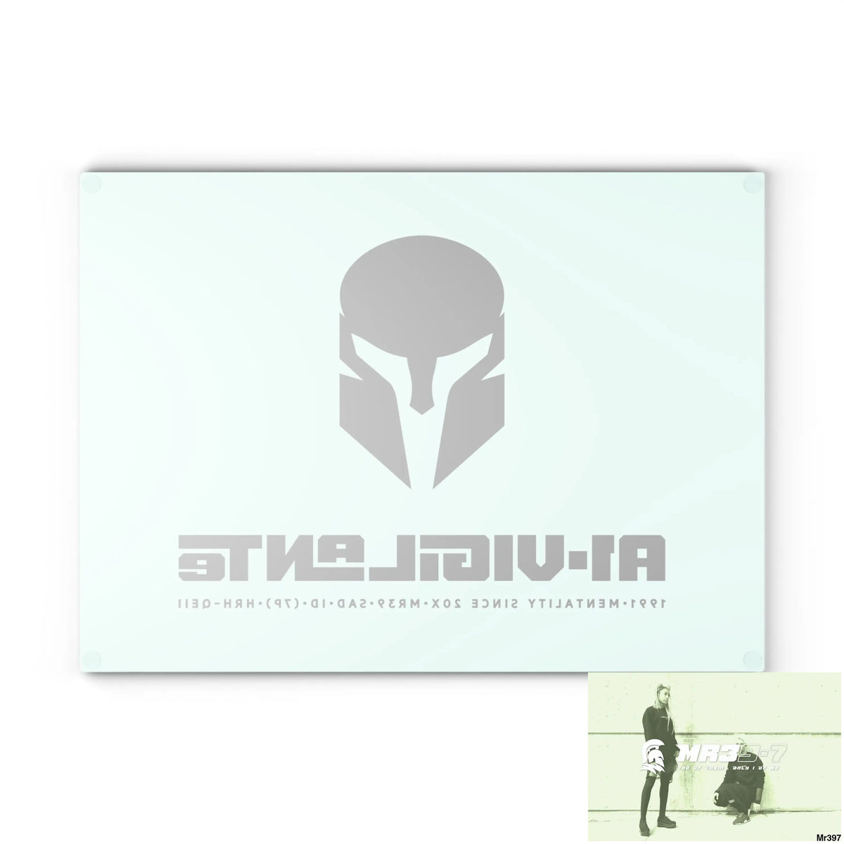 A1- Vigilante Sparta Glass Cutting Board Home Decor