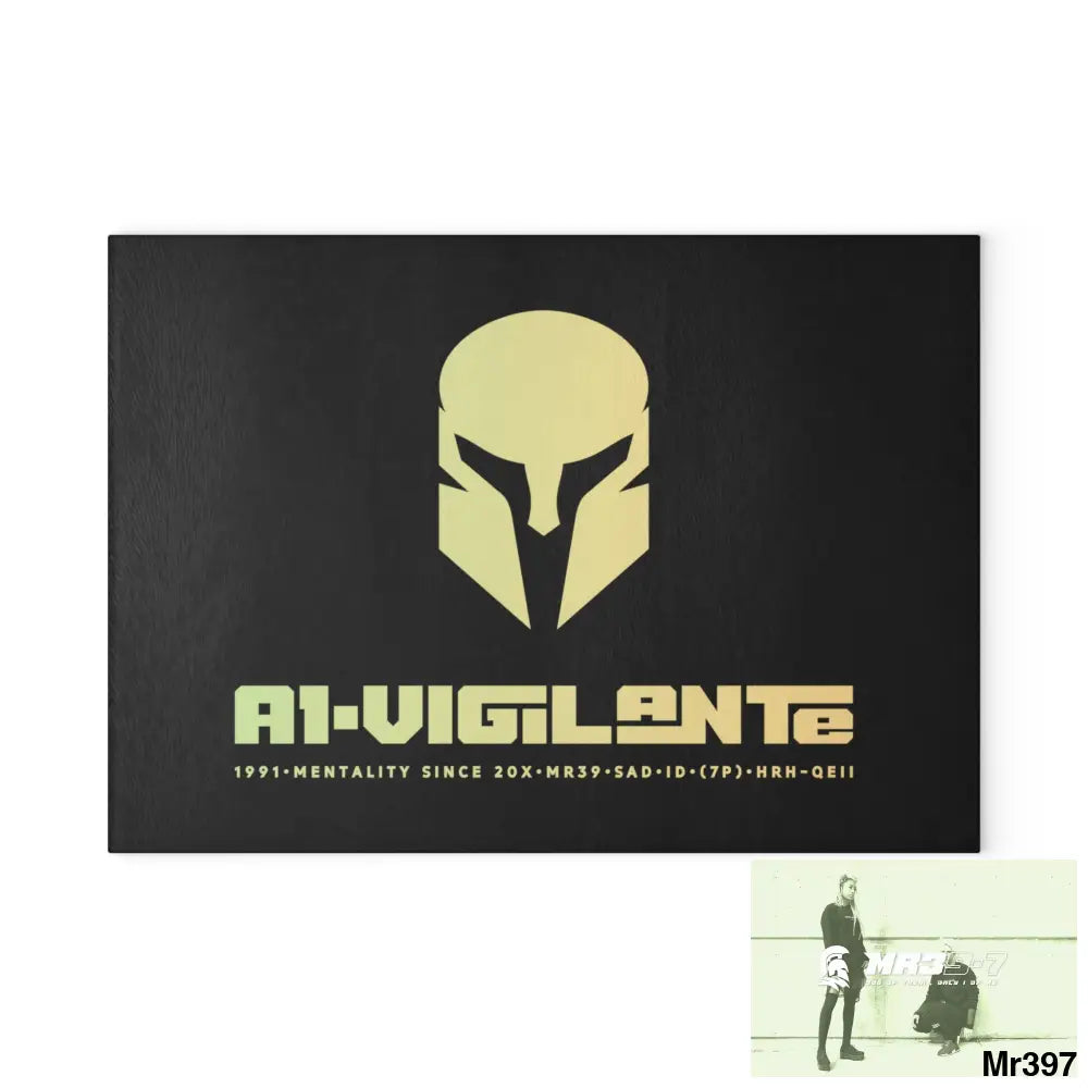 A1- Vigilante -Sparta Glass Cutting Board Home Decor