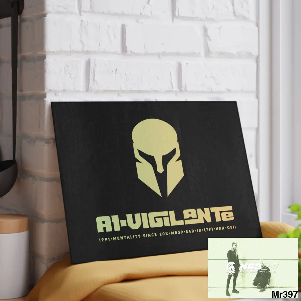 A1- Vigilante -Sparta Glass Cutting Board Home Decor